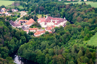 Photographie aérienne de Rue du Couvent Marienthal à le quartier Marienthal in Ostritz dans le département Saxe, Allemagne