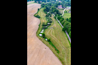 Vue aérienne de Hrádek nad Nisou dans le département Liberec, République tchèque