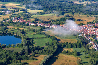 Vue aérienne de Hinterstadtel à Jockgrim dans le département Rhénanie-Palatinat, Allemagne