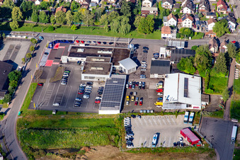 Vue aérienne de Tretter Automobile GmbH à Kandel dans le département Rhénanie-Palatinat, Allemagne