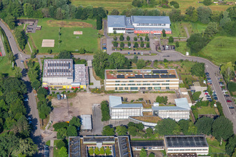 Vue aérienne de IGS Kandel après la démolition des anciens bâtiments à Kandel dans le département Rhénanie-Palatinat, Allemagne