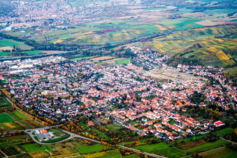 Vue aérienne de Du sud à Rauenberg dans le département Bade-Wurtemberg, Allemagne