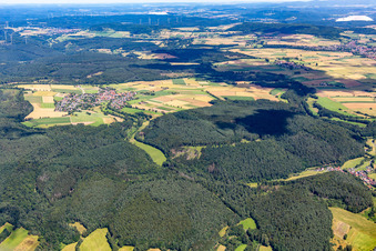 Vue aérienne de Quartier Wippershain in Schenklengsfeld dans le département Hesse, Allemagne