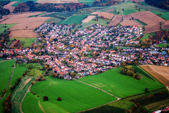 Vue aérienne de Du sud-ouest à le quartier Horrenberg in Dielheim dans le département Bade-Wurtemberg, Allemagne