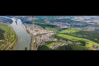Vue aérienne de Bingen am Rhein dans le département Rhénanie-Palatinat, Allemagne