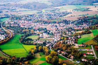 Vue aérienne de Ville du sud à Meckesheim dans le département Bade-Wurtemberg, Allemagne