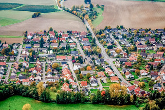 Vue aérienne de De l'est à le quartier Lobenfeld in Lobbach dans le département Bade-Wurtemberg, Allemagne