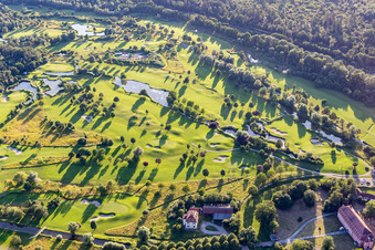Photographie aérienne de Terrain de golf Hofgut Scheibenhardt AG à le quartier Beiertheim-Bulach in Karlsruhe dans le département Bade-Wurtemberg, Allemagne