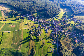 Vue aérienne de Climbach dans le département Bas Rhin, France