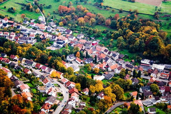 Vue aérienne de Quartier Waldwimmersbach in Lobbach dans le département Bade-Wurtemberg, Allemagne