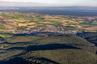 Vue aérienne de De l'ouest à Bad Bergzabern dans le département Rhénanie-Palatinat, Allemagne