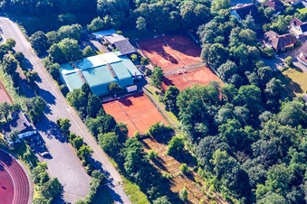 Vue aérienne de Club de tennis Germersheim eV à Germersheim dans le département Rhénanie-Palatinat, Allemagne