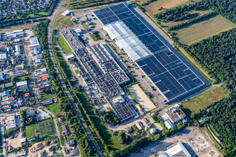 Vue aérienne de Goodyearstr à Philippsburg dans le département Bade-Wurtemberg, Allemagne