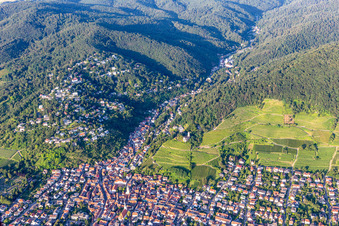 Vue aérienne de Talstr à Schriesheim dans le département Bade-Wurtemberg, Allemagne