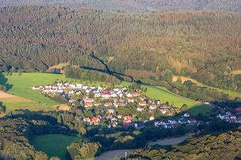 Vue aérienne de Quartier Unter-Abtsteinach in Abtsteinach dans le département Hesse, Allemagne