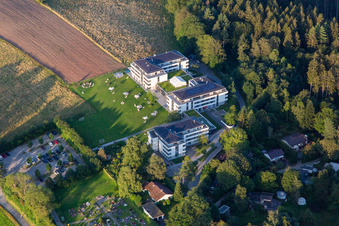 Vue aérienne de Clinique sysTelios à le quartier Siedelsbrunn in Wald-Michelbach dans le département Hesse, Allemagne
