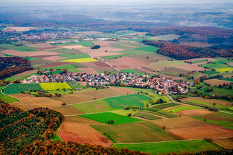 Vue aérienne de De l'ouest à le quartier Reichenbuch in Mosbach dans le département Bade-Wurtemberg, Allemagne