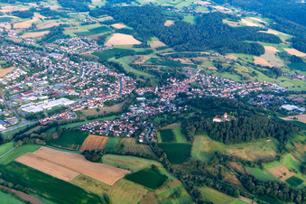 Photographie aérienne de Reichelsheim dans le département Hesse, Allemagne