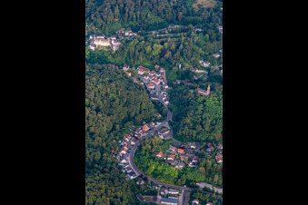 Vue aérienne de ConO à le quartier Schönberg in Bensheim dans le département Hesse, Allemagne