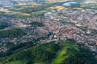 Vue aérienne de Du nord-est à Bensheim dans le département Hesse, Allemagne