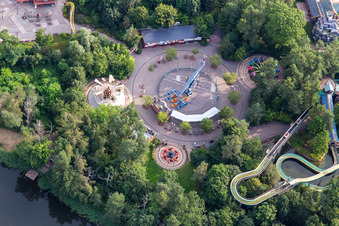 Vue aérienne de Sky Fly au Holiday Park Allemagne à Haßloch dans le département Rhénanie-Palatinat, Allemagne