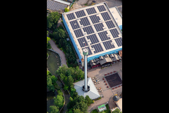 Vue aérienne de Paradis de jeux pour enfants Holiday Indoor dans un parc de vacances en Allemagne à Haßloch dans le département Rhénanie-Palatinat, Allemagne