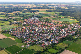 Photographie aérienne de Du nord-est à Zeiskam dans le département Rhénanie-Palatinat, Allemagne