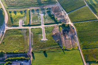 Vue aérienne de Nouvelle zone commerciale Bahnhofstr à Klingenmünster dans le département Rhénanie-Palatinat, Allemagne