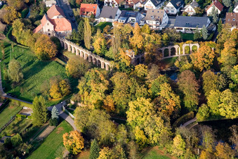 Vue aérienne de Fort d'eau romain dans le jardin du château Schwetzingen à Schwetzingen dans le département Bade-Wurtemberg, Allemagne