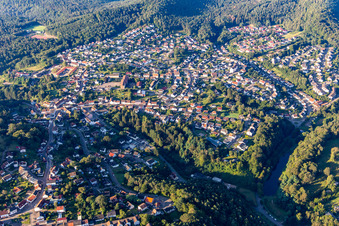 Vue aérienne de Du nord à Lemberg dans le département Rhénanie-Palatinat, Allemagne