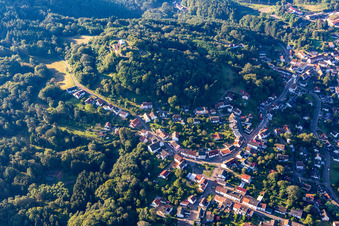 Vue aérienne de Bergstr à Lemberg dans le département Rhénanie-Palatinat, Allemagne