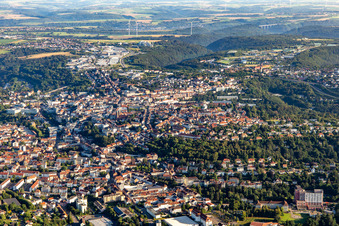 Vue aérienne de Du sud à Pirmasens dans le département Rhénanie-Palatinat, Allemagne