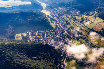 Vue aérienne de De l'ouest à Schindhard dans le département Rhénanie-Palatinat, Allemagne