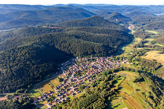 Vorderweidenthal dans le département Rhénanie-Palatinat, Allemagne depuis l'avion
