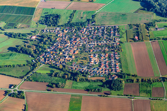 Barbelroth dans le département Rhénanie-Palatinat, Allemagne depuis l'avion