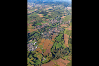 Vue aérienne de Villages du Klingbachtal à le quartier Billigheim in Billigheim-Ingenheim dans le département Rhénanie-Palatinat, Allemagne
