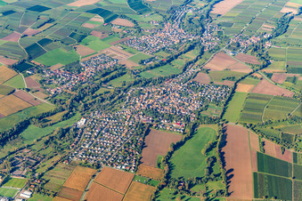 Photographie aérienne de Villages du Klingbachtal à le quartier Billigheim in Billigheim-Ingenheim dans le département Rhénanie-Palatinat, Allemagne
