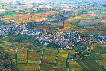 Wissembourg dans le département Bas Rhin, France depuis l'avion