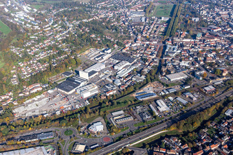 Vue aérienne de Tadano Europe à le quartier Bubenhausen in Zweibrücken dans le département Rhénanie-Palatinat, Allemagne