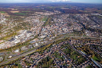 Vue aérienne de Rosengartenstraße et Gestütsallee à Zweibrücken dans le département Rhénanie-Palatinat, Allemagne