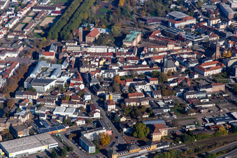 Vue aérienne de Poststr à le quartier Bubenhausen in Zweibrücken dans le département Rhénanie-Palatinat, Allemagne