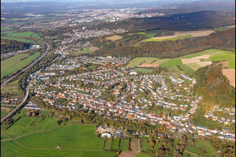 Vue aérienne de Ville du sud à le quartier Einöd in Homburg dans le département Sarre, Allemagne
