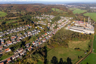 Vue aérienne de Pfalzstr à le quartier Bierbach in Blieskastel dans le département Sarre, Allemagne