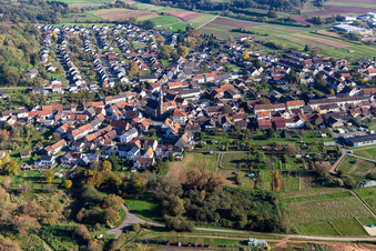 Vue aérienne de Du nord-ouest à le quartier Webenheim in Blieskastel dans le département Sarre, Allemagne