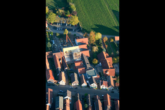 Photographie aérienne de Chantier de construction de l'extension de l'hôtel Krone à le quartier Hayna in Herxheim bei Landau dans le département Rhénanie-Palatinat, Allemagne