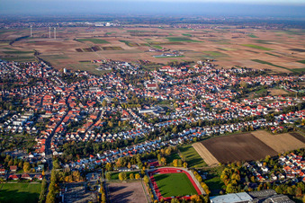Vue aérienne de Rue Ketteler à Herxheim bei Landau dans le département Rhénanie-Palatinat, Allemagne