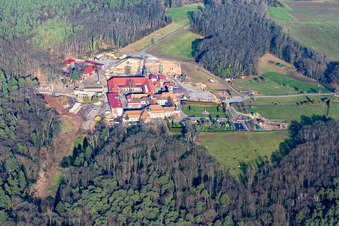 Vue oblique de Monastère de Liebfrauenberg à Bad Bergzabern dans le département Rhénanie-Palatinat, Allemagne