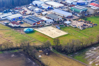 Vue oblique de Écurie Eichenlaub à Herxheim bei Landau dans le département Rhénanie-Palatinat, Allemagne