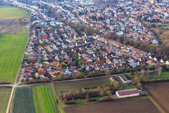 Vue aérienne de Quartier de Bruchweg à Herxheim bei Landau dans le département Rhénanie-Palatinat, Allemagne