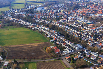 Vue aérienne de Kettelestr à Herxheim bei Landau dans le département Rhénanie-Palatinat, Allemagne